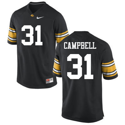Men #31 Jack Campbell Iowa Hawkeyes College Football Jerseys Sale-Black